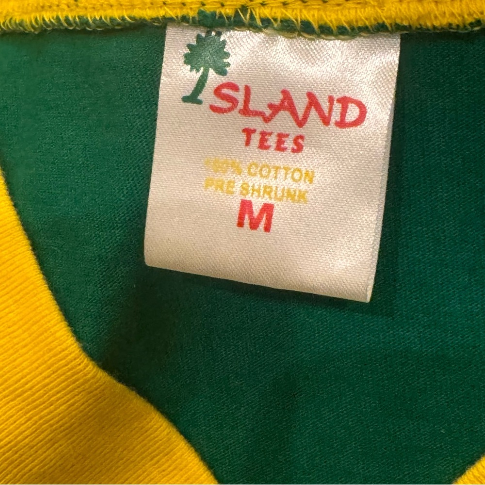 Green and Yellow Jamaica Men's Tee Size Medium - Picture 5 of 5